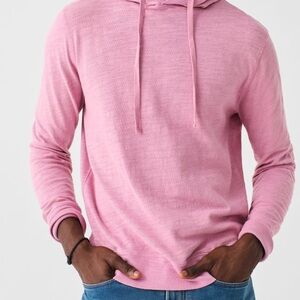 Faherty 100% Organic Cotton Sunwashed Slub Hoodie
Light Orchid.  2